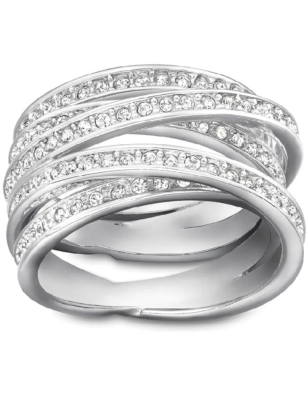 Swarovski Multi-Band Crystal Ring | Perfect Condition | Size 5